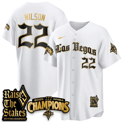Las Vegas Aces 2025 WNBA Championship Baseball Jersey - All Stitched-DTD