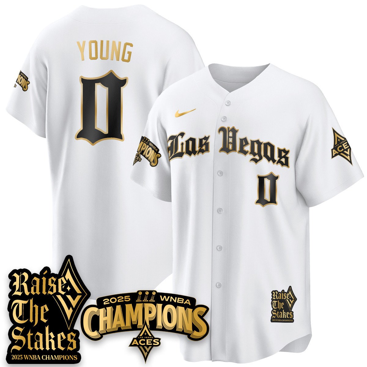Las Vegas Aces 2025 WNBA Championship Baseball Jersey - All Stitched-DTD