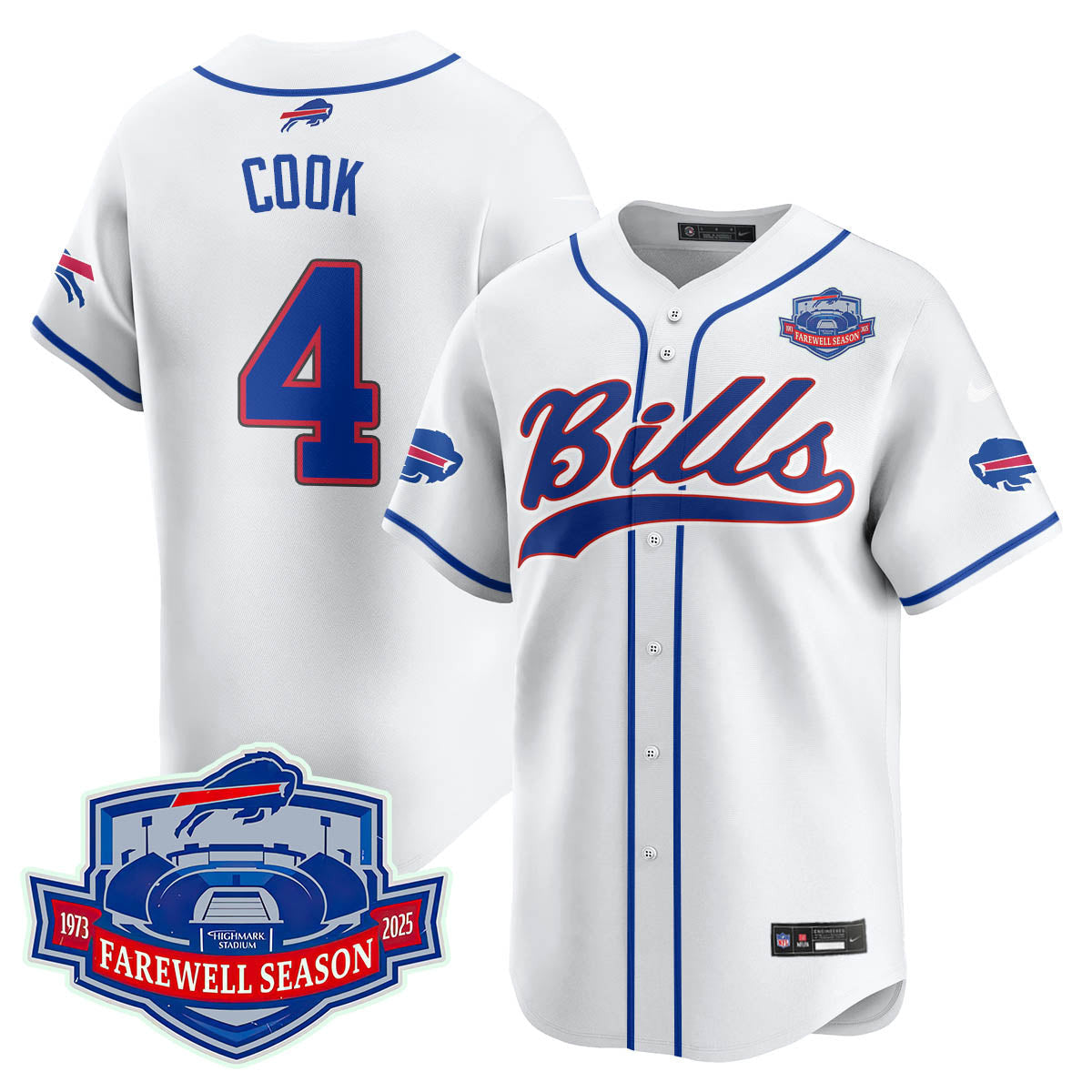 BUF 2025 Baseball Jersey All Stitched - Farewell to Highmark Stadium-DTD