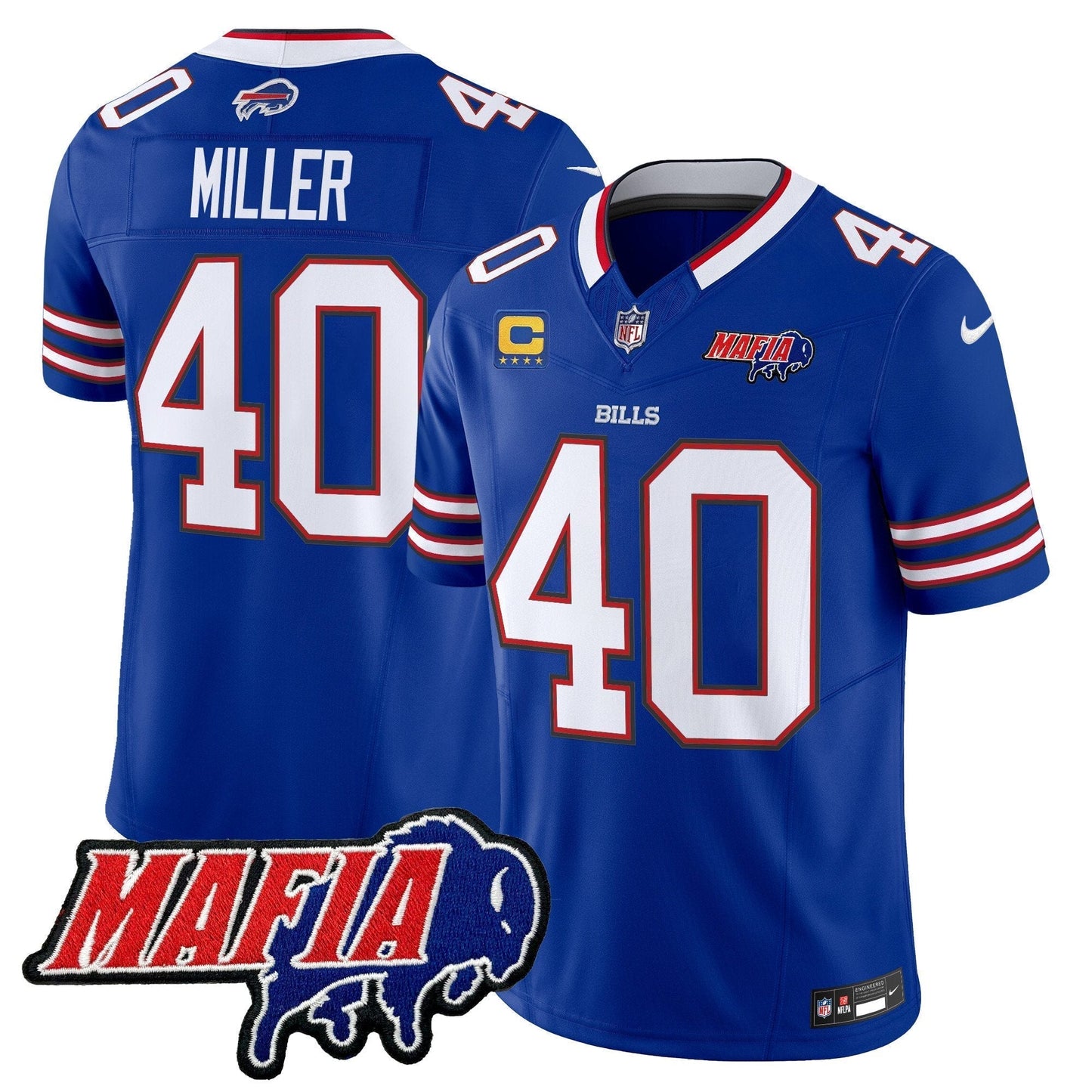 BUF 2025 Bills Mafia Patch Vapor Limited Jersey - All Stitched-DTD