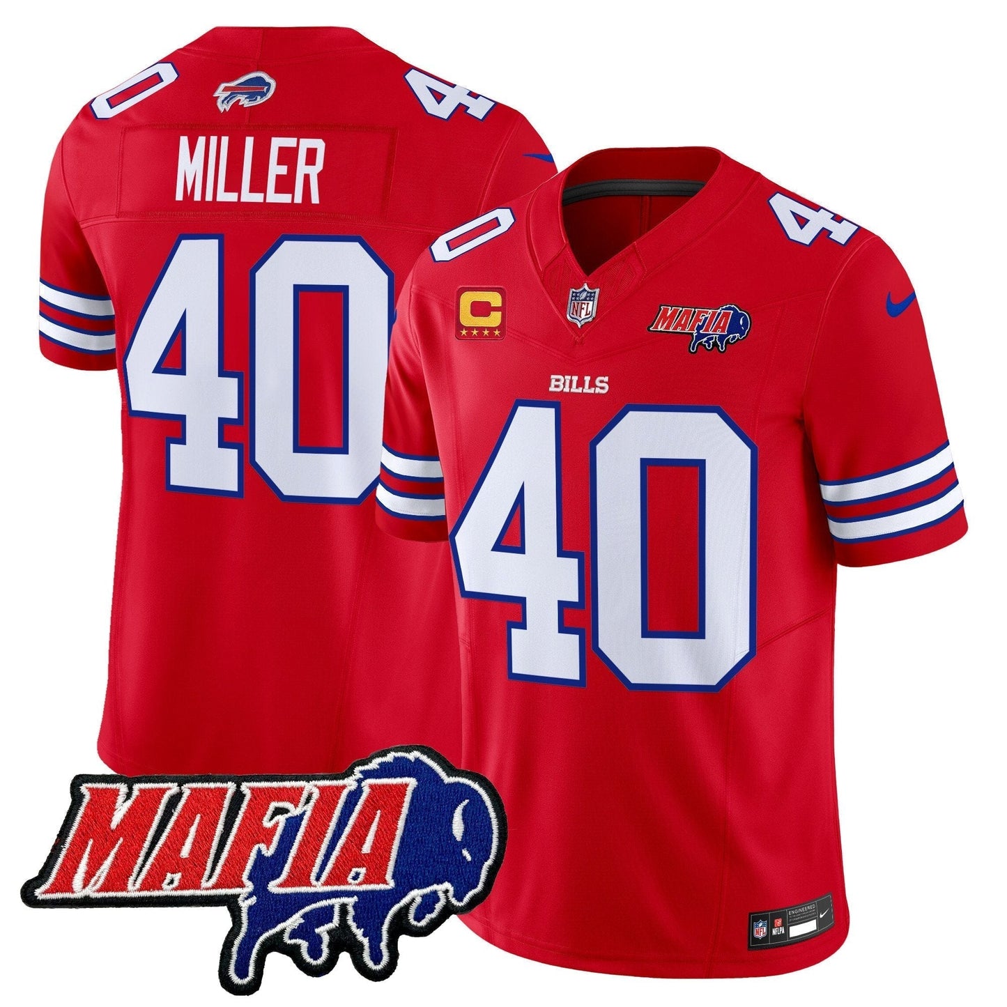 BUF 2025 Bills Mafia Patch Vapor Limited Jersey - All Stitched-DTD