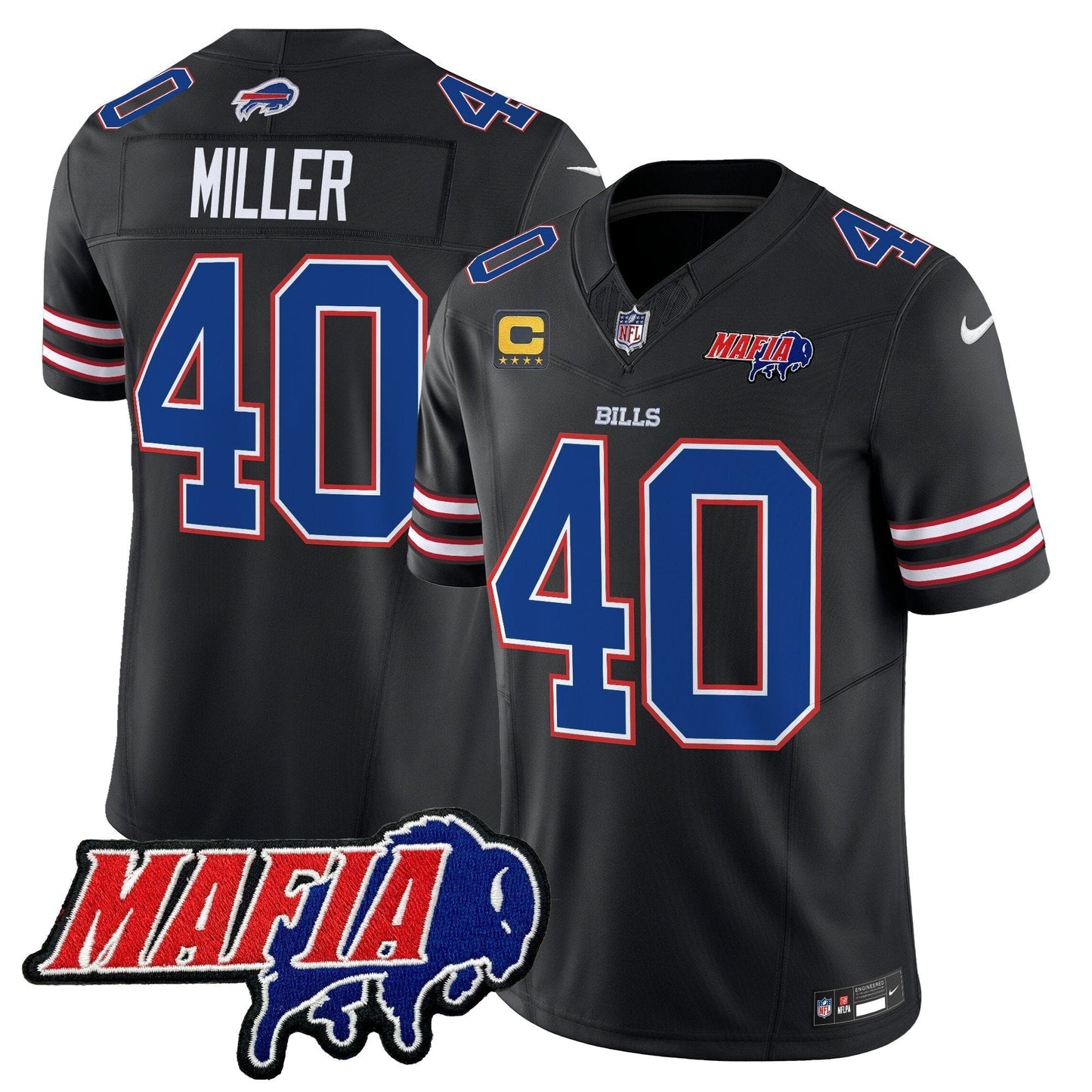 BUF 2025 Bills Mafia Patch Vapor Limited Jersey - All Stitched-DTD