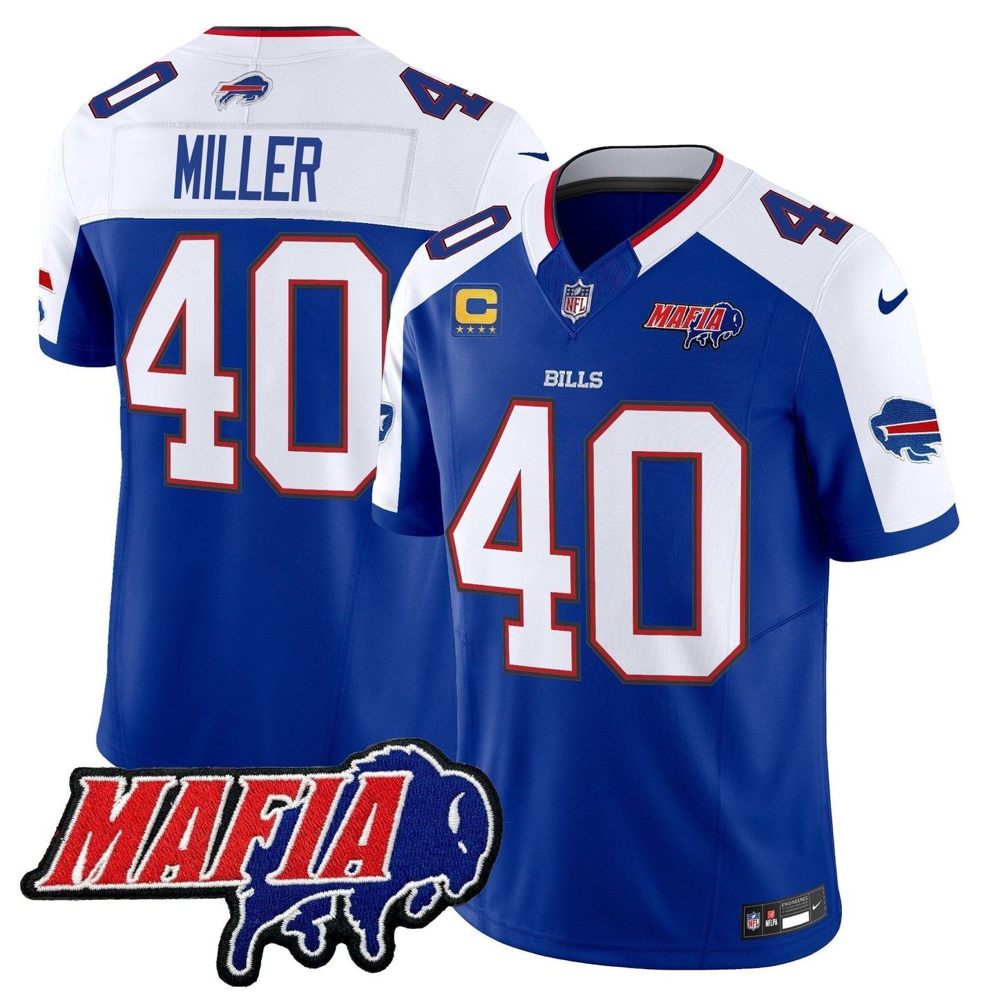 BUF 2025 Bills Mafia Patch Vapor Limited Jersey - All Stitched-DTD