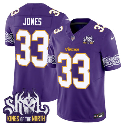 MIN King Of The North Patch Throwback Vapor Limited Jersey V2 - All Stitched-DTD