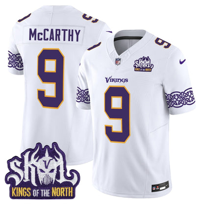 MIN King Of The North Patch Throwback Vapor Limited Jersey V2 - All Stitched-DTD