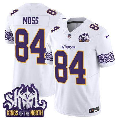 MIN King Of The North Patch Throwback Vapor Limited Jersey V2 - All Stitched-DTD