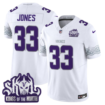 MIN King Of The North Patch Throwback Vapor Limited Jersey V2 - All Stitched-DTD