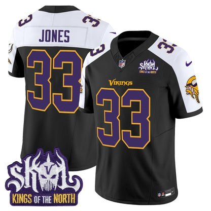 MIN King Of The North Patch Throwback Vapor Limited Jersey V2 - All Stitched-DTD