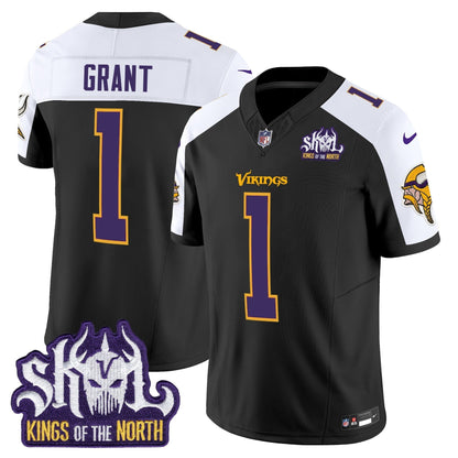 MIN King Of The North Patch Throwback Vapor Limited Jersey V2 - All Stitched-DTD