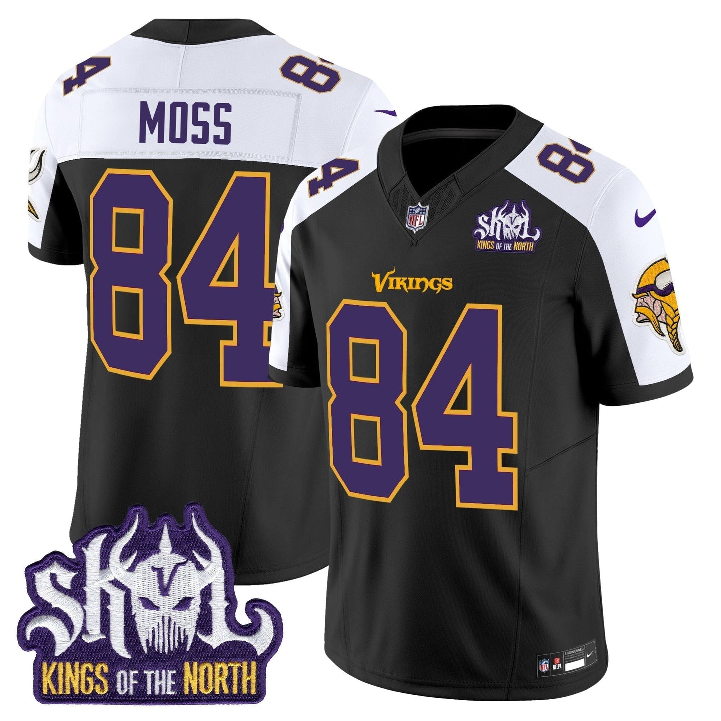 MIN King Of The North Patch Throwback Vapor Limited Jersey V2 - All Stitched-DTD