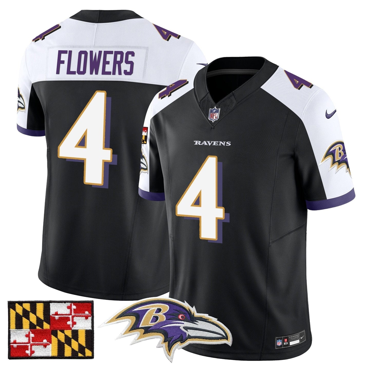 BAL 2024 Maryland Flag Vapor Limited Jersey - All Stitched-DTD