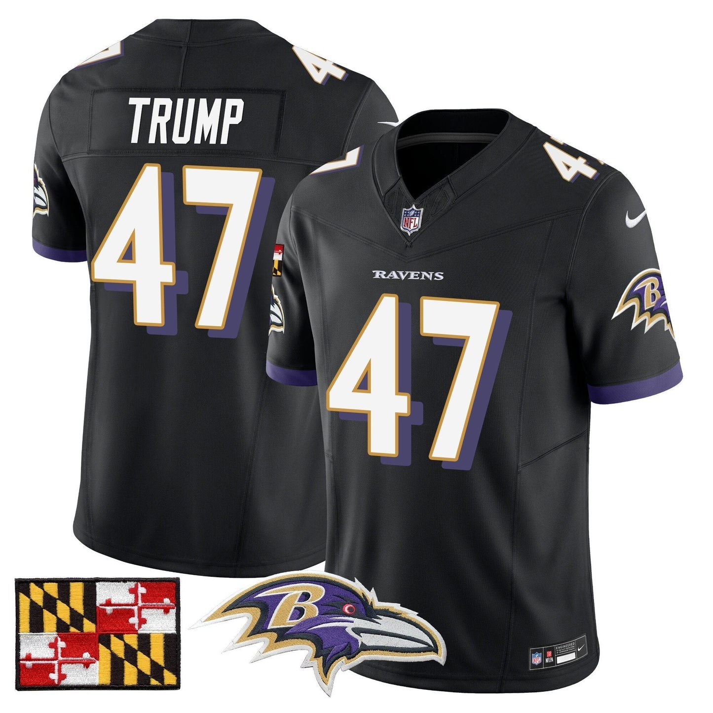 BAL 2024 Maryland Flag Vapor Limited Jersey - All Stitched-DTD