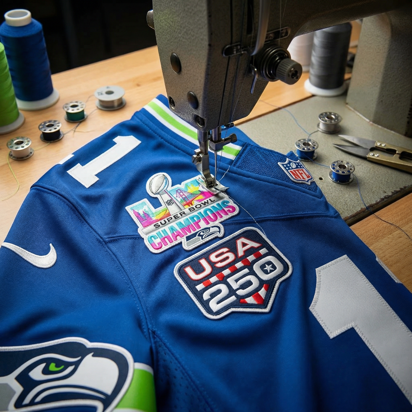 SEA Super Bowl LX Champions Jersey - All Stitched N1-DTD