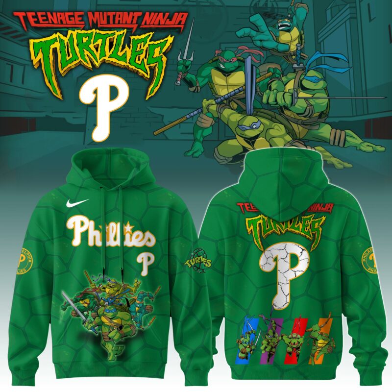 PHI MLB x Ninja Turtles Special Edition Hoodie 2025 - Printed-DTD