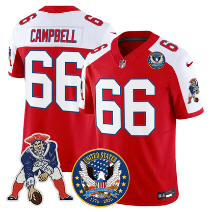 NE Throwback America 250th Patch Vapor Limited Jersey - All Stitched-DTD