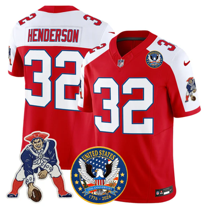 NE Throwback America 250th Patch Vapor Limited Jersey - All Stitched-DTD