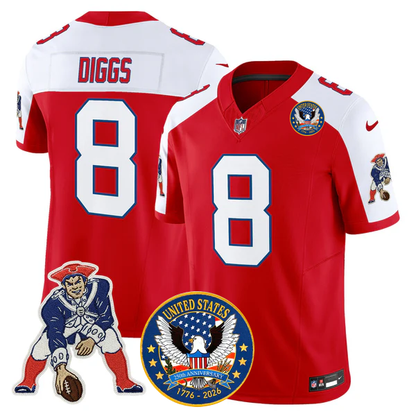 NE Throwback America 250th Patch Vapor Limited Jersey - All Stitched-DTD