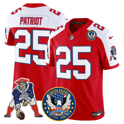 NE Throwback America 250th Patch Vapor Limited Jersey - All Stitched-DTD