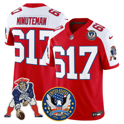 NE Throwback America 250th Patch Vapor Limited Jersey - All Stitched-DTD