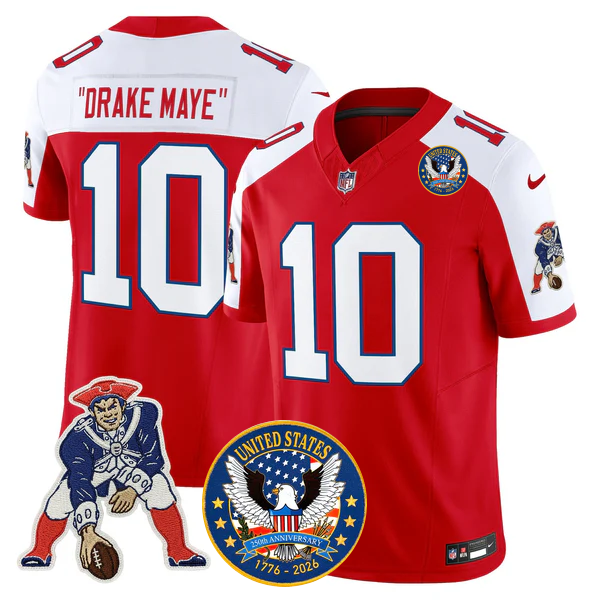 NE Throwback America 250th Patch Vapor Limited Jersey - All Stitched-DTD