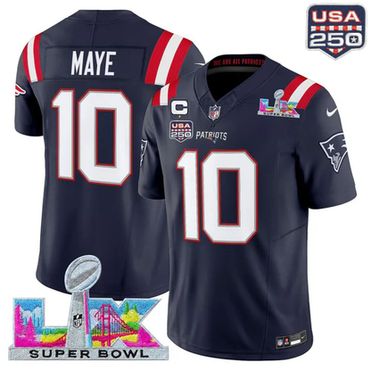 NE 2025 Super Bowl LX Vapor Limited Jersey N18 - All Stitched-DTD