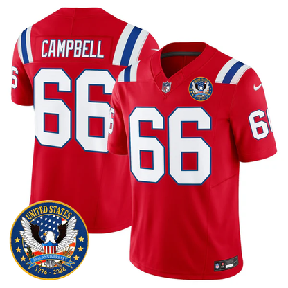 NE Throwback America 250th Patch Vapor Limited Jersey - All Stitched-DTD