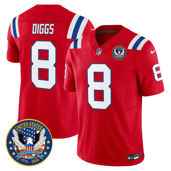 NE Throwback America 250th Patch Vapor Limited Jersey - All Stitched-DTD