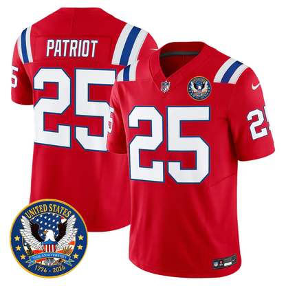 NE Throwback America 250th Patch Vapor Limited Jersey - All Stitched-DTD