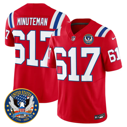 NE Throwback America 250th Patch Vapor Limited Jersey - All Stitched-DTD