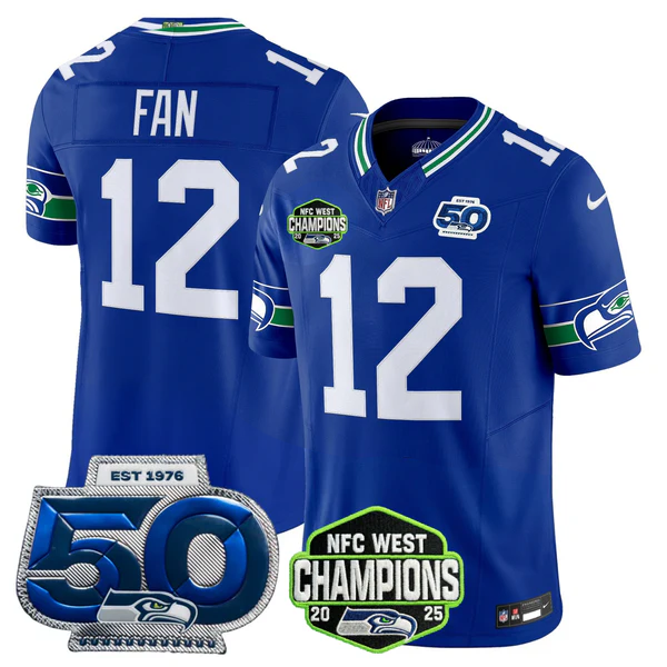 SEA 2026 NFC West Champions Limited Jersey - 50th Season Patch - All Stitched n2-DTD
