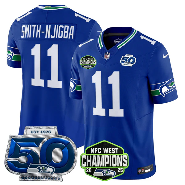 SEA 2026 NFC West Champions Limited Jersey - 50th Season Patch - All Stitched n2-DTD