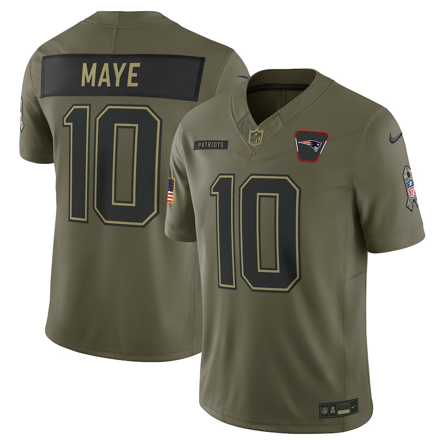 Drake Maye NE Nike 2025 Salute to Service Limited Jersey - All Stitched-DTD