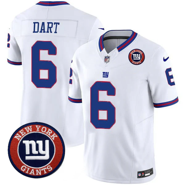 Jaxson Dart #6 NYG Jersey - All Stitched N1-DTD