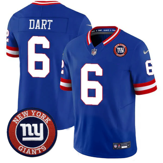 Jaxson Dart #6 NYG Jersey - All Stitched N1-DTD