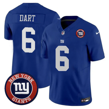 Jaxson Dart #6 NYG Jersey - All Stitched N1-DTD
