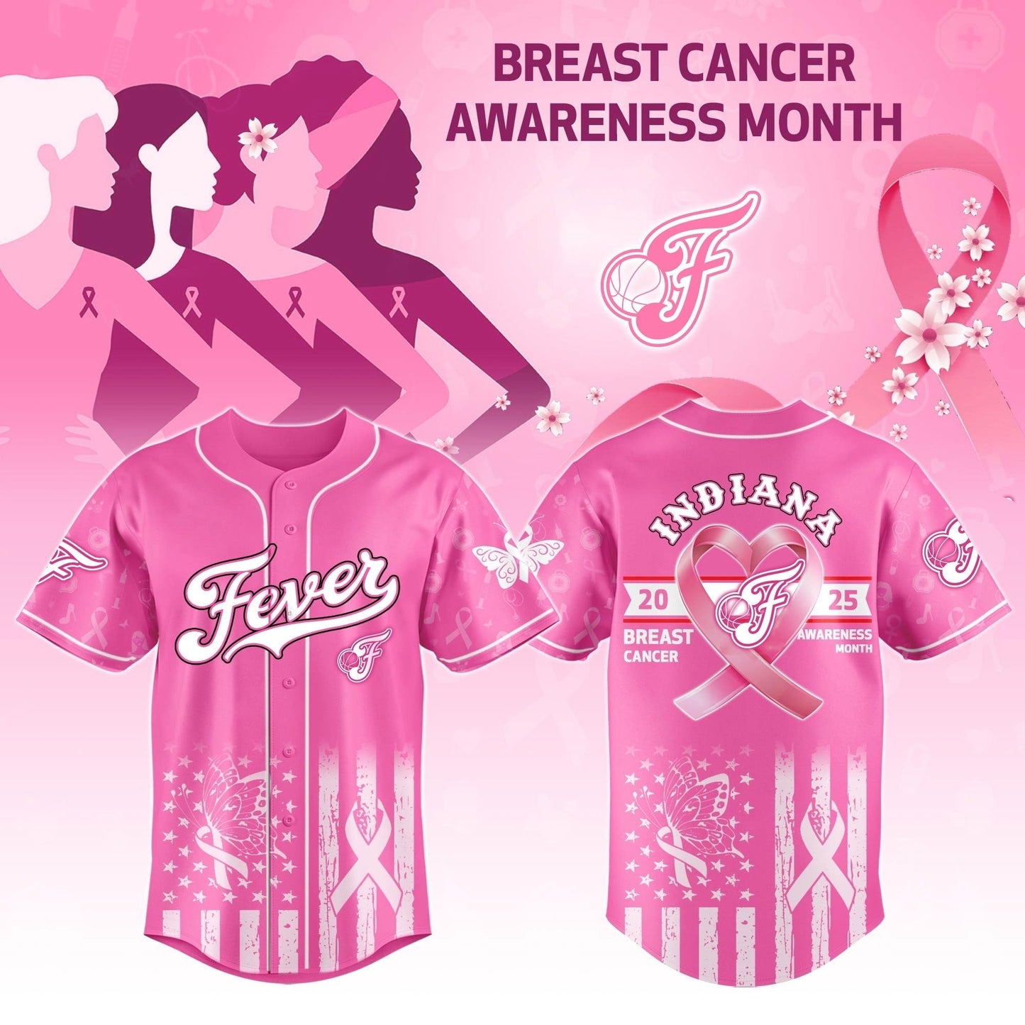 Indiana Fever x Breast Cancer Awareness Night - Limited Edition Jersey - Printed-DTD