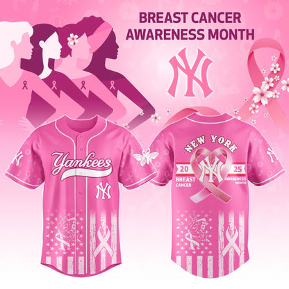 NYY x Breast Cancer Awareness Night - Limited Edition Jersey - Printed-DTD
