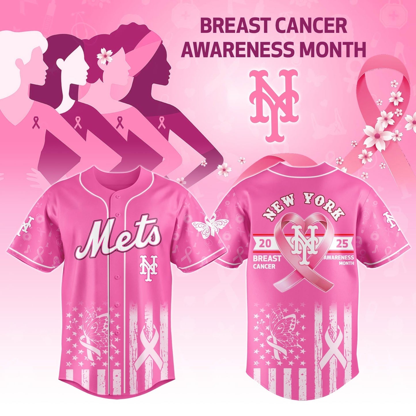 NYM x Breast Cancer Awareness Night - Limited Edition Jersey - Printed-DTD