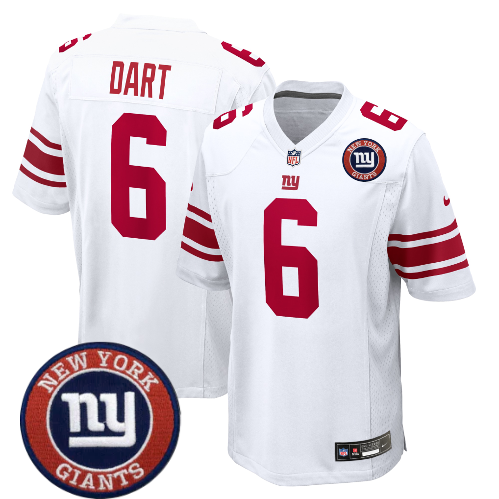 Jaxson Dart #6 NYG Jersey - All Stitched N1-DTD