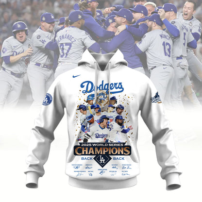 Dodgers World Series Champions Pullover Hoodie - Printed-DTD