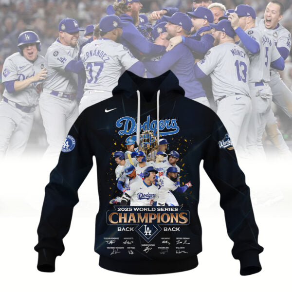 Dodgers World Series Champions Pullover Hoodie - Printed-DTD