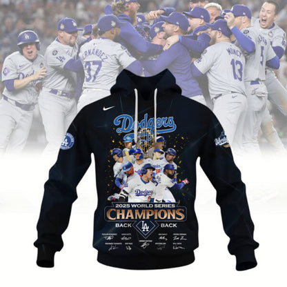 Dodgers World Series Champions Pullover Hoodie - Printed-DTD