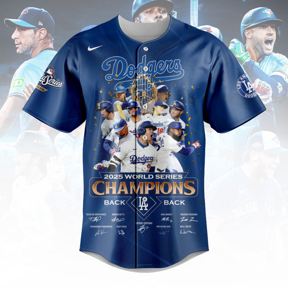 Dodgers  2025 World Series Champions Jersey - Printed-DTD