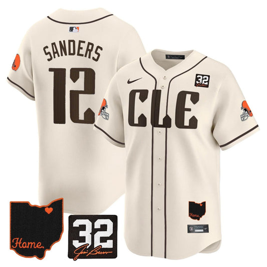 Browns #32 Jim Brown Memorial & Home Patch Vapor Premier Limited Jersey - All Stitched-DTD