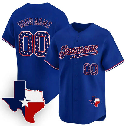CUSTOM TEXAS STYLE BASEBALL JERSEY V2 - EMBROIDERED-DTD