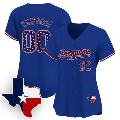 CUSTOM TEXAS STYLE BASEBALL JERSEY V2 - EMBROIDERED-DTD