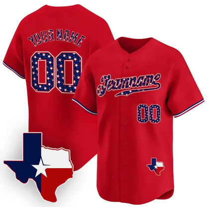 CUSTOM TEXAS STYLE BASEBALL JERSEY V2 - EMBROIDERED-DTD