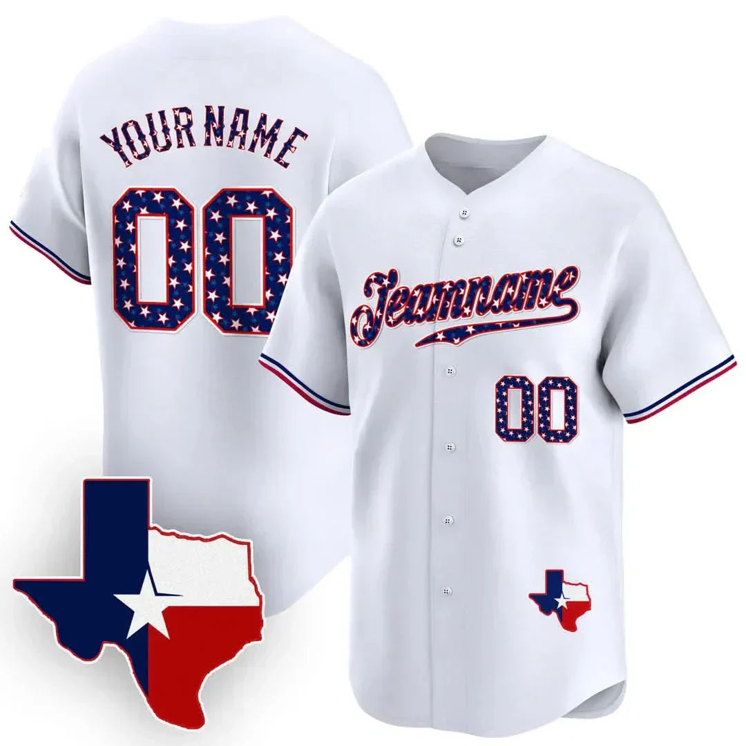 CUSTOM TEXAS STYLE BASEBALL JERSEY V2 - EMBROIDERED-DTD