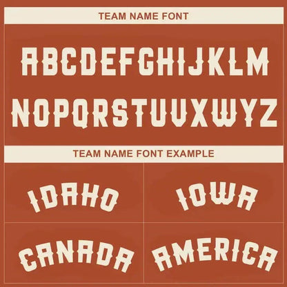 CUSTOM ORANGE 3D AUSTIN CITY TEXAS PATTERN BASEBALL JERSEY - PRINTED-DTD