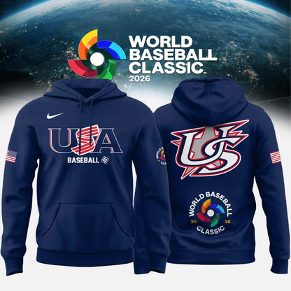 Team USA 2026 World Baseball Classic Special Edition Baseball Hoodie - Printed-DTD